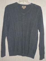 EXCELLENT MENS WOOLRICH GRAY V-NECK SWEATER   SIZE M - $25.20