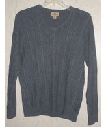 EXCELLENT MENS WOOLRICH GRAY V-NECK SWEATER   SIZE M - €21,88 EUR