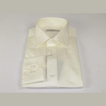 Mens 100% Italian Sheen Cotton Shirt High Quality SORRENTO Turkey 4791 Ivory image 3
