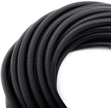 Zhiyo 50FT 3/8” Wire Loom Split Tubing Auto Wire Conduit Flexible Cover ... - £19.89 GBP