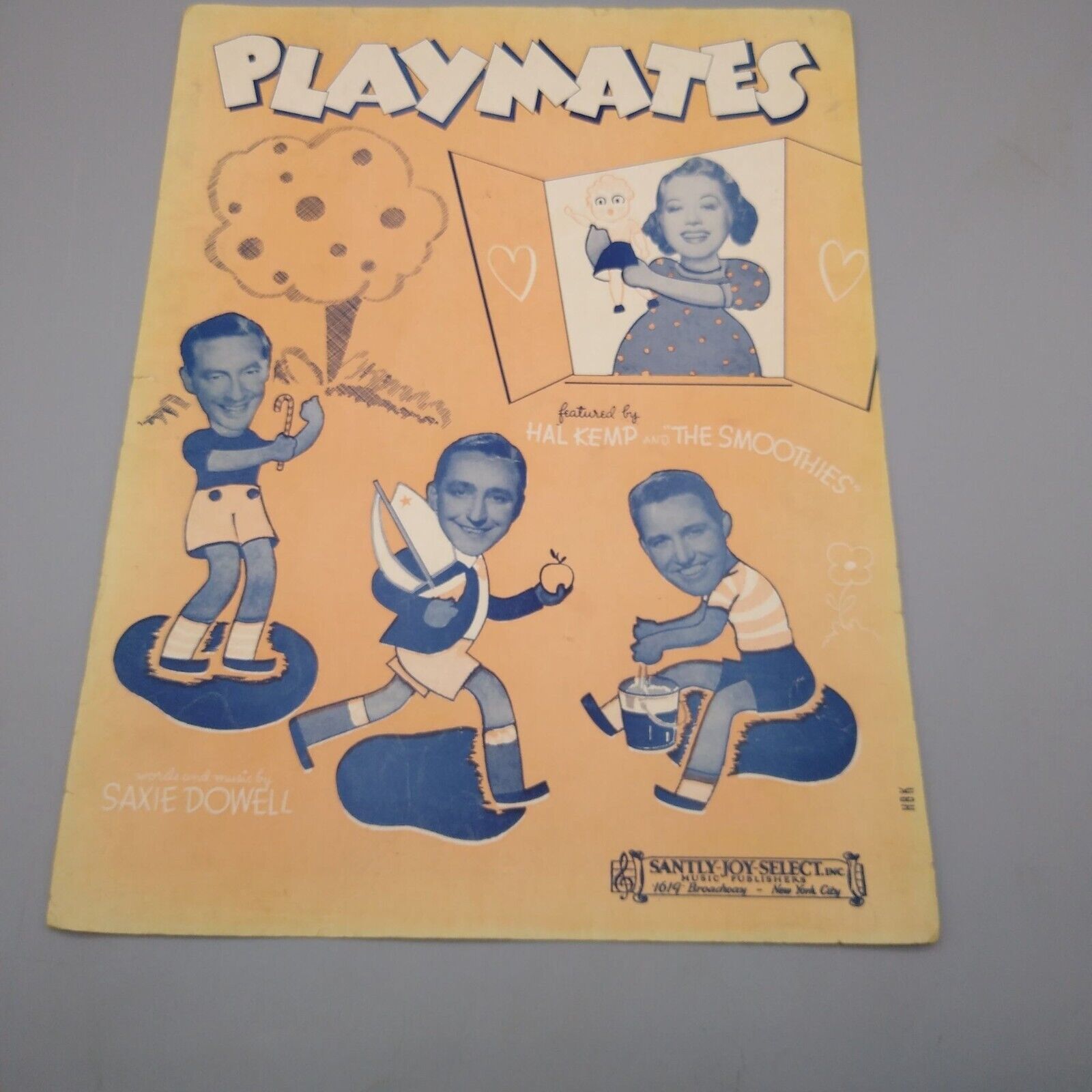 Primary image for Vintage Sheet Music, Playmates by Hal Kemp and the Smoothies, Santly Joy Select