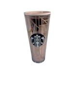 Starbucks 2017 Venti Cold Cup Tumbler Rose Gold Geometric 24oz No Straw ... - $13.09