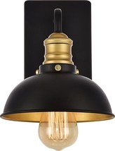 Sconce Wall ANDERS Transitional 1-Light Brass Black Metal Wire Medium E26 60 - £87.41 GBP