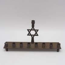 Hanukkah Menorah Brass Footed 8 Candles - $72.22
