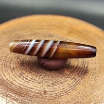 Antiguo yemení ágata ojo natural raro patrón con bandas cuentas de ágata... - $35.09
