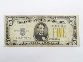 Series 1934 A $5 North Africa WWII Silver Certificate #K58037262A - $100.00