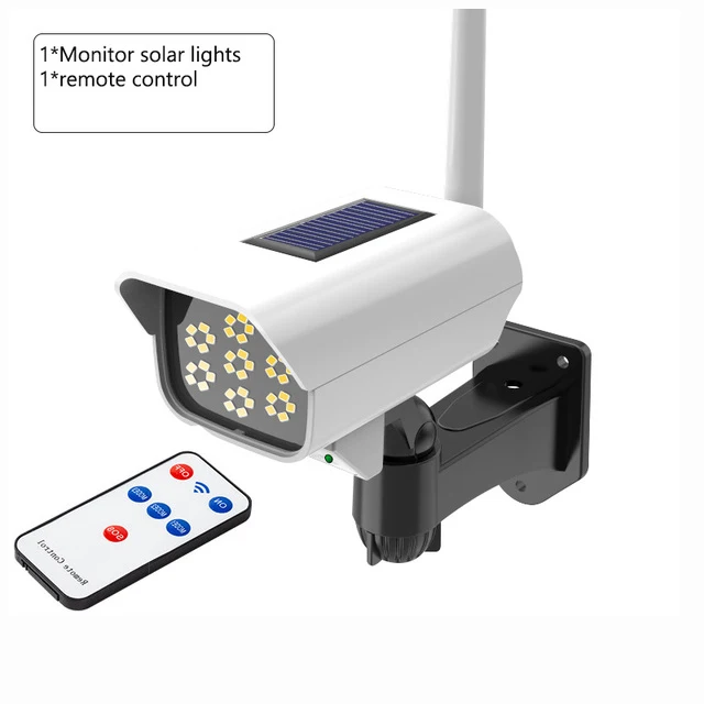 LED Solar Lights Motion Sensor Security Dummy Camera Wireless Outdoor Wall Light - £64.48 GBP