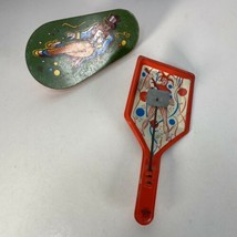 US Metal Toy MFG Co Vintage Noise Makers Lot of 2 Collectible Party Decor Jester - £17.97 GBP