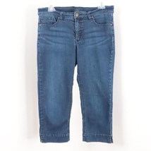 Soho Women&#39;s 8 Dark Wash Skinny Crop Stretch Capri Blue Jeans - £9.43 GBP