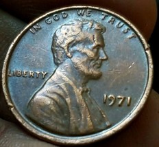 1971 D LINCOLN CENTS DOUBLING ON REVERSE FREE SHIPPING  - £3.87 GBP
