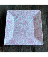 Cynthia Rowley Ilene Rosenzweig Hard Plastic Plate Pink White Square 10.... - £6.07 GBP