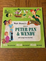 Peter Pan And Wendy Record-Very Rare Vintage-SHIPS N 24 Hours - $50.39