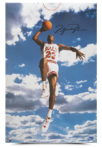 Michael Jordan Autographed Bulls &quot;Sky Jordan&quot; 35&quot; x 23&quot; Nike Photograph UDA - £4,940.29 GBP