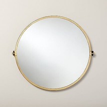 30&quot; Round Bathroom Vanity Pivot Mirror Brass Finish - Hearth &amp; Hand with - £73.54 GBP