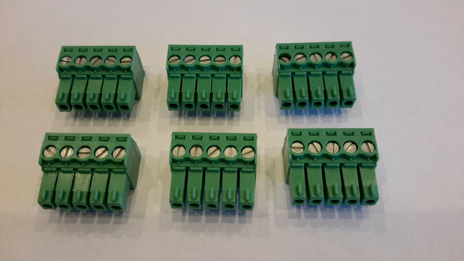 Set of 6 / 5 pin - 3.5mm / Pluggable Connector - Terminal Block - Phoeni... - $18.90