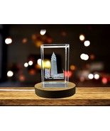 LED Base included | Campanile of San Marco 3D Engraved Crystal Gift - $36.23 CAD+