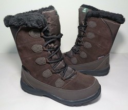 Kamik Size 8 ICELYNS Dark Brown Suede Winter Waterproof Boots New Women&#39;s Shoes - £92.55 GBP