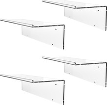 Clear Acrylic Floating Shelves Set Of 4 For Lego Sets, Funko Pop Collect... - £30.90 GBP