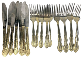 International Stainless China Flatware Electroplate 31 Piece spoons forks knives - £14.64 GBP