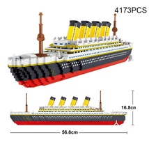 Tiitanic Model City Cruise Ship Micro Building Blocks DIY Movie 3D Mini D - £38.27 GBP