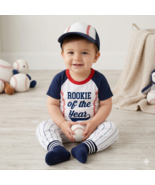 First Birthday Rookie Of The Year Baby Boy Outfit Pants Hat &amp; Socks - $25.00+