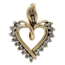 1/6ctw Diamond Heart Pendant 10k Yellow Gold 1.0g - $5,122.34 MXN
