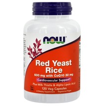 NOW Foods Red Yeast Rice with CoQ-10 30mg 600 mg., 120 Vegetarian Capsules - £24.78 GBP