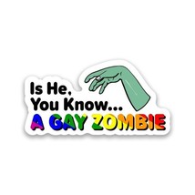 Gay Pride Gay Zombie Vinyl Sticker 4&quot;&quot; Wide Includes Two Stickers New - £9.13 GBP