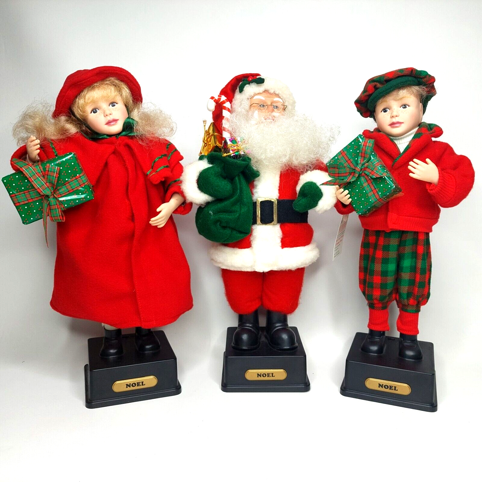 Primary image for 16" Holiday Figure Set Santa Children Play Music Holiday Creations No Motion
