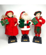 16&quot; Holiday Figure Set Santa Children Play Music Holiday Creations No Mo... - £30.53 GBP