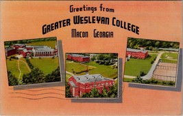 Macon Georgia Wesleyan College 1942 to Irene Golden Plymouth Mass Postcard Y9 - £7.04 GBP