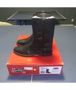 Justin Walker 10” Jet Black Mens Size 11 EE Wide Boots Leather Soft Toe ... - $2,257.82 MXN