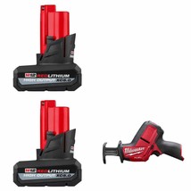 Milwaukee 48-11-2450 M12 XC5.0 Battery-2 Pack w/ FREE 2520-20 M12 FUEL Recip Saw - £280.07 GBP