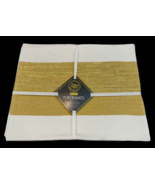 Raymond Waites Christmas Holiday Placemat Set Gold Metallic White 14 x 1... - $435.72 MXN