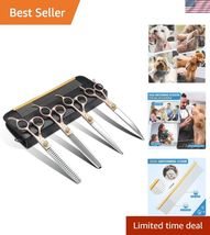 Dog Grooming Scissors Kit, Professional 6 in 1 Dog Scissors Sharp Shears... - $196.00