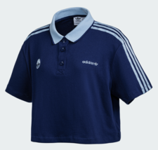 adidas Originals Cropped Polo Shirt Women&#39;s Casual T-shirts Asia-Fit NWT... - $82.90