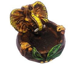 Elephant 3D Round Ash Tray Cigarette Burner Incense Stick Holder Cute Animal Art - £19.78 GBP