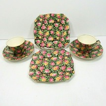 Royal Winton Beeston Floral Chintz 6-PC Lunch Plates Tea Cups and Saucer Set(s) - £151.87 GBP