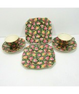 Royal Winton Beeston Floral Chintz 6-PC Lunch Plates Tea Cups and Saucer... - £142.78 GBP