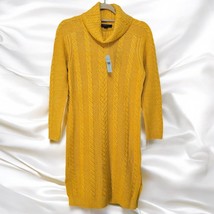 Ann Taylor Sweater Dress Woman MED Petite Yellow Cozy Warm Holidays Vacation NWT - £41.68 GBP