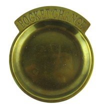 Vintage Solid Embossed Brass Pocket Change Dish Jewelry Key Holder Valet... - $8.70
