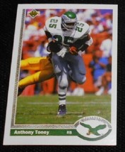 1991 Upper Deck Anthony Toney 252, Philadelphia Eagles, NFL Football Sports Card - £11.90 GBP