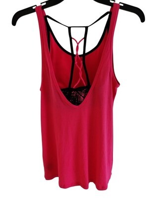 Champion C9 Women’s Size XS Duo Dry Built-In Pink Bra Tank Top Stretch Workout Item image 2