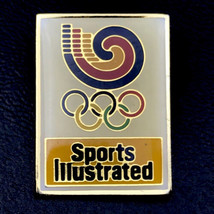 Olympic Sports Illustrated Vintage Pin 80s Gold Tone Enamel 1983 - £7.86 GBP