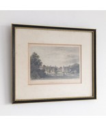 Towneley Hall Burnley Engraving, W. Le Petit after C. Pickering, Antique... - £31.13 GBP