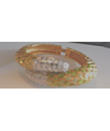 Kenneth Jay Lane, Enamel green gold Jeweled Double Tail Snake Scale Brac... - £92.88 GBP