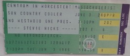 STEVIE NICKS - VINTAGE JUNE 03, 1986 CONCERT TICKET STUB 7 - $10.00