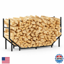 CADUKE 4.6ft Firewood Rack Indoor Outdoor Heavy Duty Metal Log Rack Wood... - $57.82