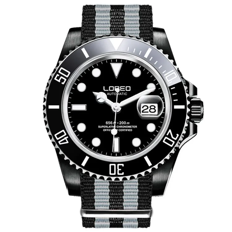 L New 200M Waterproof Mens  Watch   Automatic Mechanical Watch Sapphire Screw Cr - £160.22 GBP