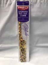 Red By Kiss Leopard Rat Tail Comb CMB40 Great For Styling &amp; Detangling Hair - £1.55 GBP